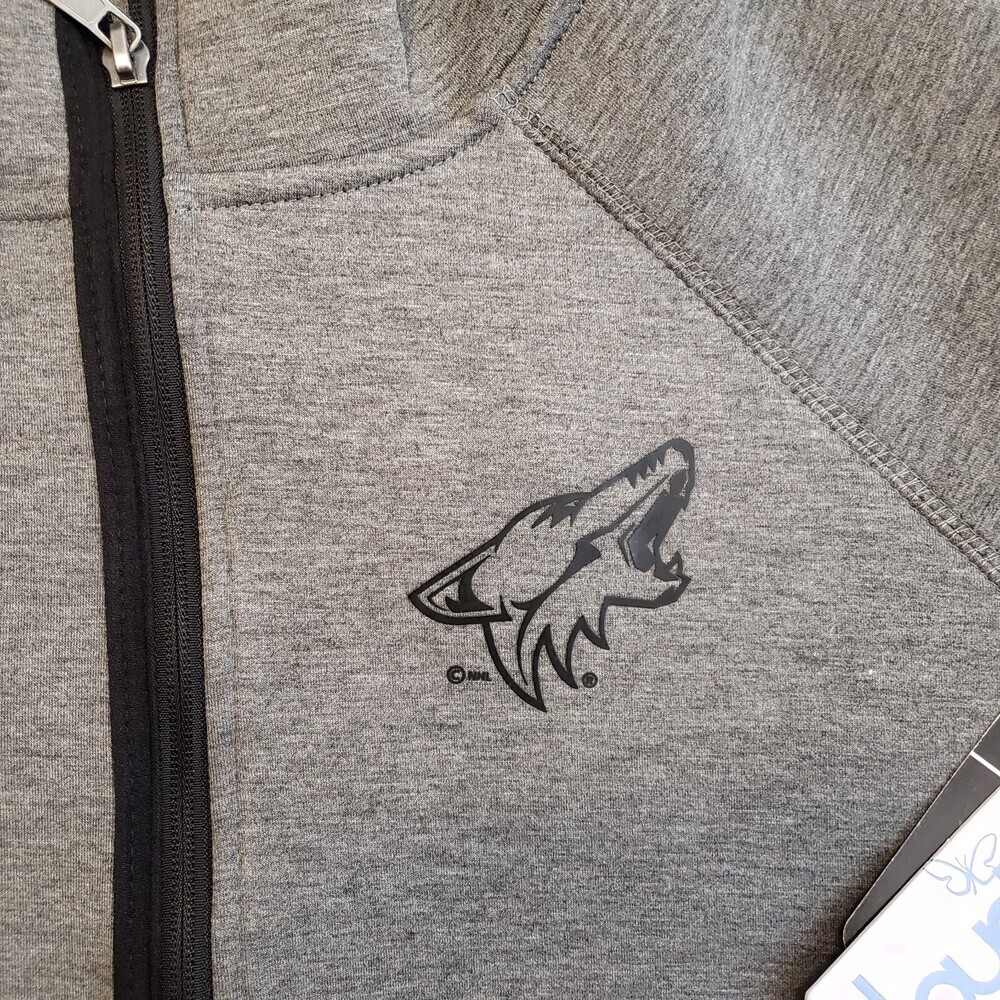 NHL Arizona Coyotes Drop Kick Jacket Womens S Grey Touch by Alyssa Milano